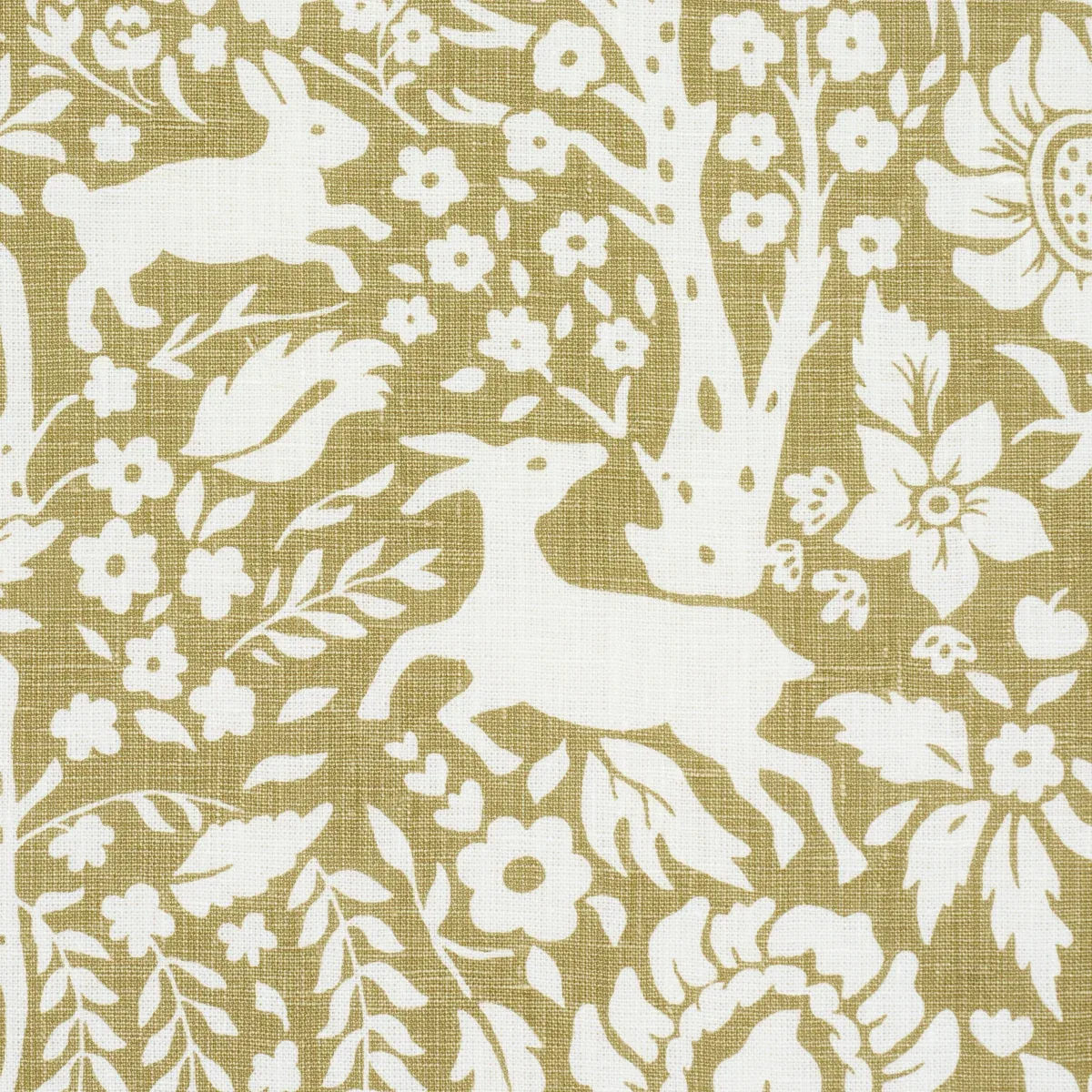 DEERFIELD Fabric – MOSS | Schumacher | Wallpaper Twins DEERFIELD fabric MOSS color by Schumacher