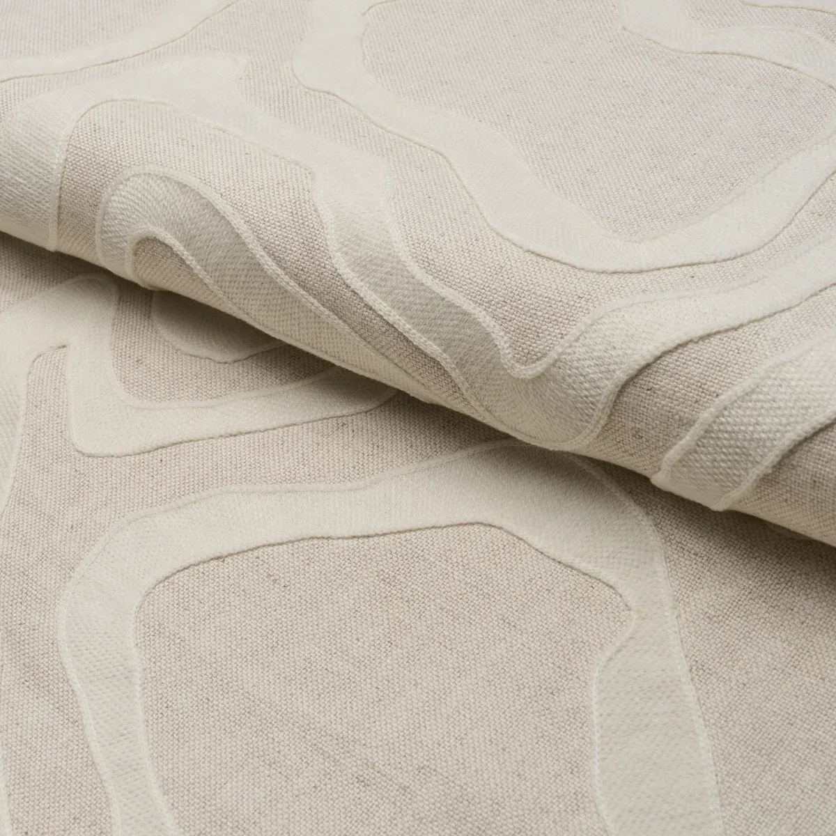 DEFEO EMBROIDERY Fabric – BONE | Schumacher | Wallpaper Twin DEFEO EMBROIDERY fabric BONE color by Schumacher