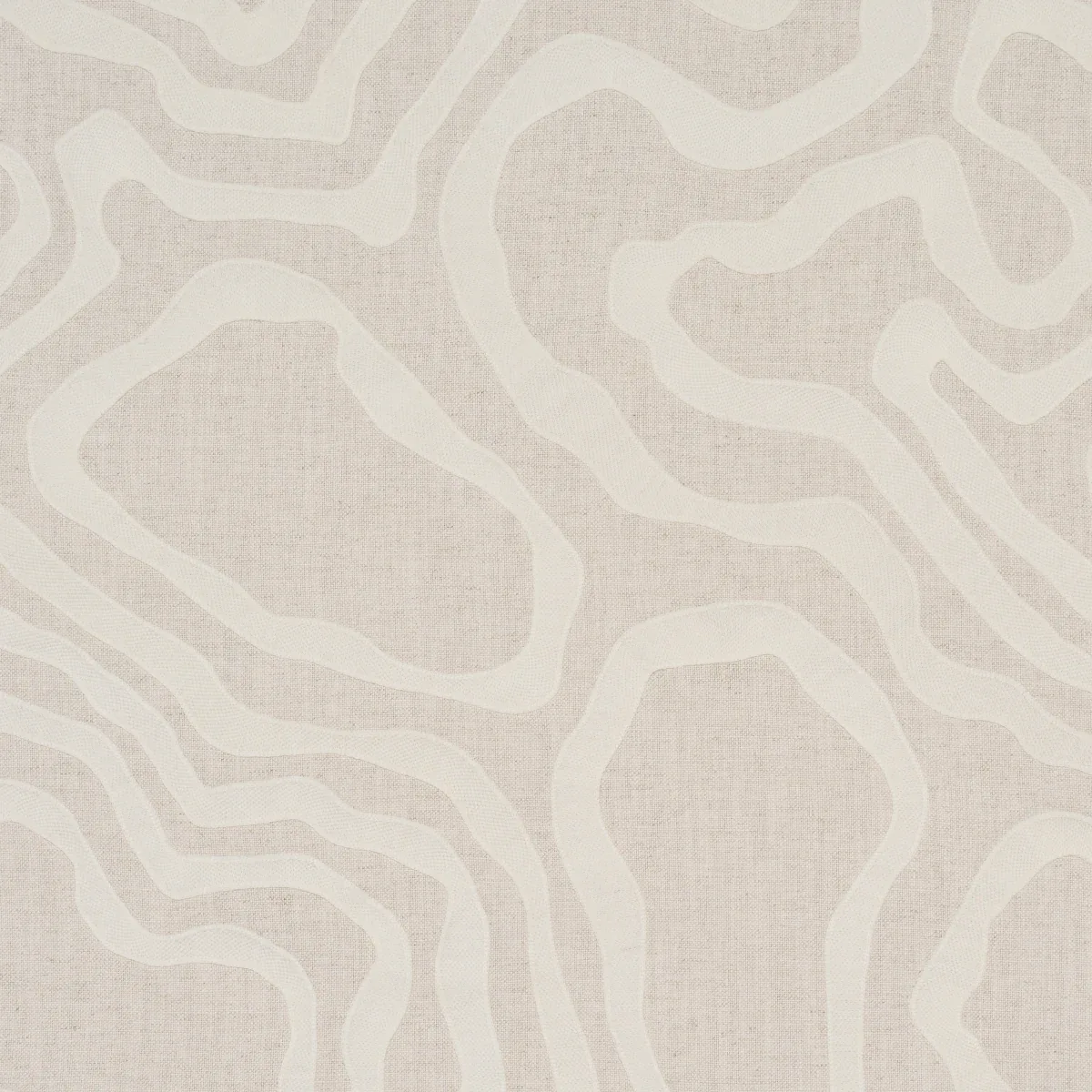 DEFEO EMBROIDERY fabric BONE color by Schumacher