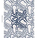 DEFEO EMBROIDERY Fabric – INDIGO | Schumacher | Wallpaper Tw DEFEO EMBROIDERY fabric INDIGO color by Schumacher