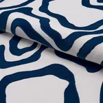 DEFEO EMBROIDERY Fabric – INDIGO | Schumacher | Wallpaper Tw DEFEO EMBROIDERY fabric INDIGO color by Schumacher