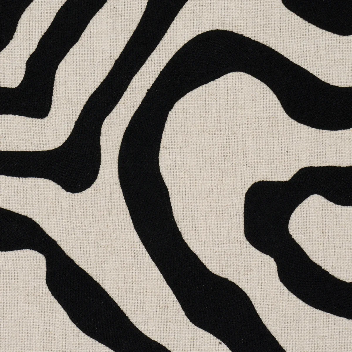 DEFEO EMBROIDERY Fabric – NOIR | Schumacher | Wallpaper Twin DEFEO EMBROIDERY fabric NOIR color by Schumacher
