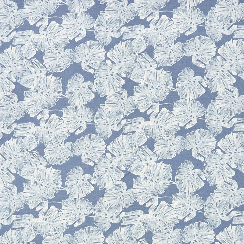 DEL COCO SHEER Fabric – MARINE | Schumacher | Wallpaper Twin DEL COCO SHEER fabric MARINE color by Schumacher