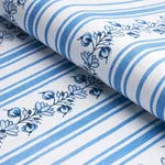 DELFT STRIPE Fabric – CORNFLOWER BLUE | Schumacher | Wallpap DELFT STRIPE fabric CORNFLOWER BLUE color by Schumacher