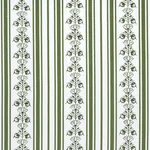 DELFT STRIPE Fabric – GREEN | Schumacher | Wallpaper Twins DELFT STRIPE fabric GREEN color by Schumacher
