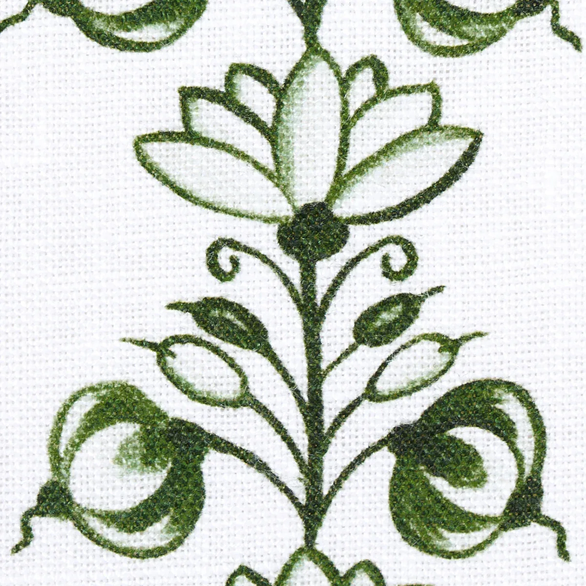 DELFT STRIPE Fabric – GREEN | Schumacher | Wallpaper Twins DELFT STRIPE fabric GREEN color by Schumacher