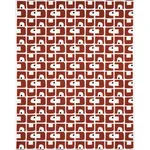 DEN APPLIQUÉ fabric CLAY color by Schumacher
