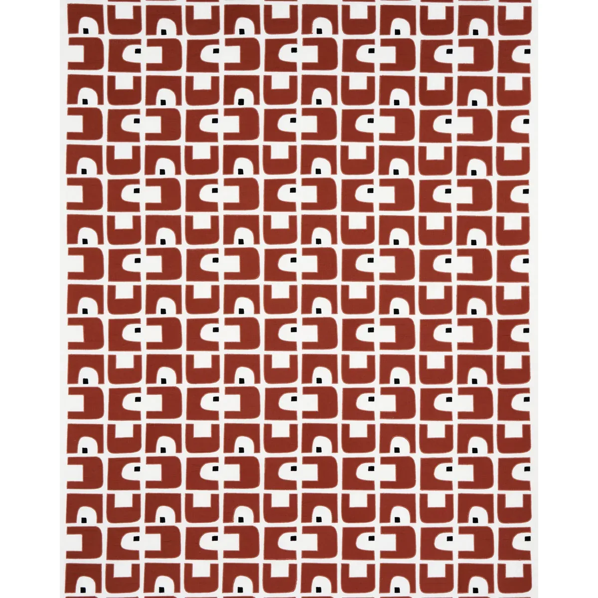 DEN APPLIQUÉ fabric CLAY color by Schumacher