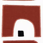 DEN APPLIQUÉ fabric CLAY color by Schumacher
