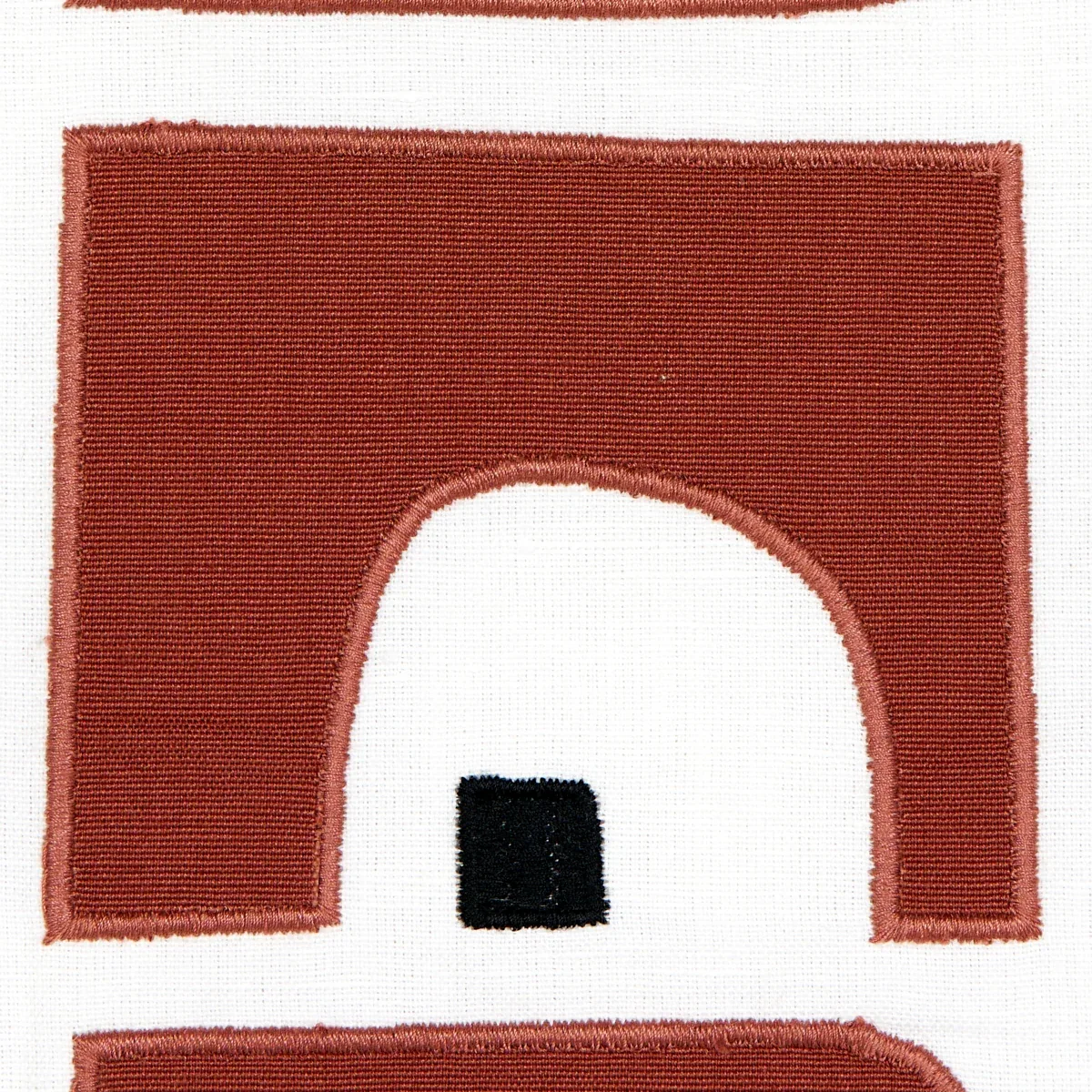 DEN APPLIQUÉ fabric CLAY color by Schumacher