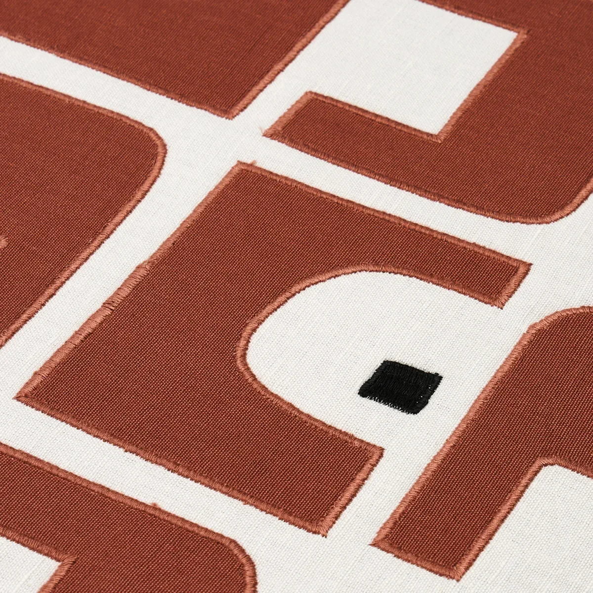 DEN APPLIQUÉ fabric CLAY color by Schumacher