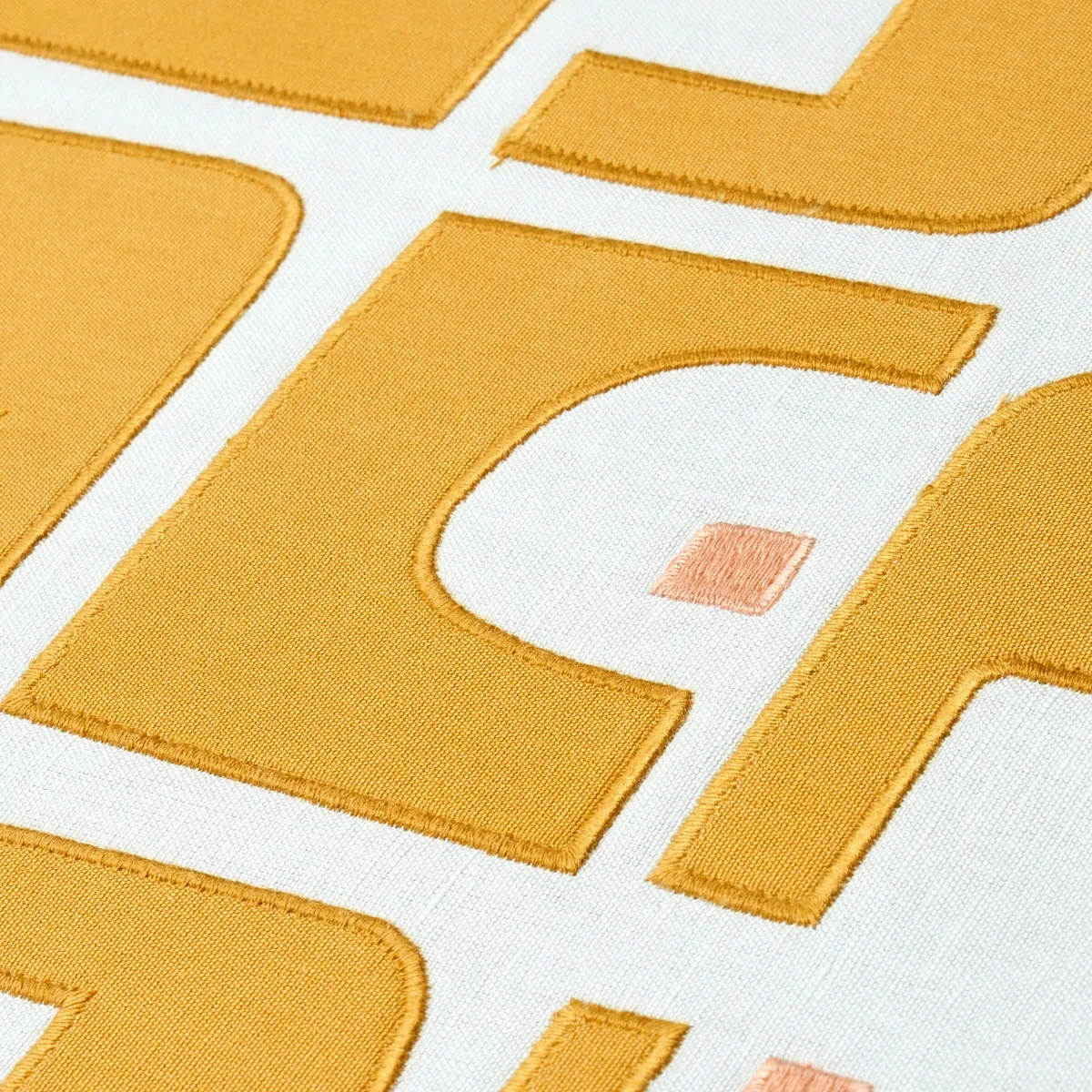 DEN APPLIQUÉ Fabric – OCHRE | Schumacher | Wallpaper Twins DEN APPLIQUÉ fabric OCHRE color by Schumacher