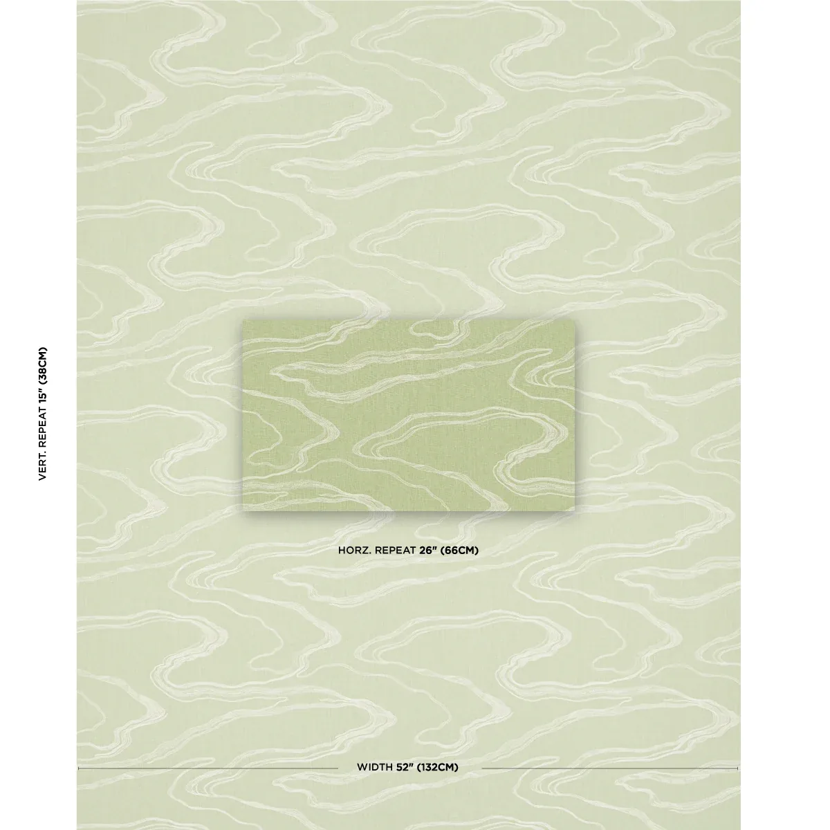 DESERT WIND EMBROIDERY fabric FERN color by Schumacher