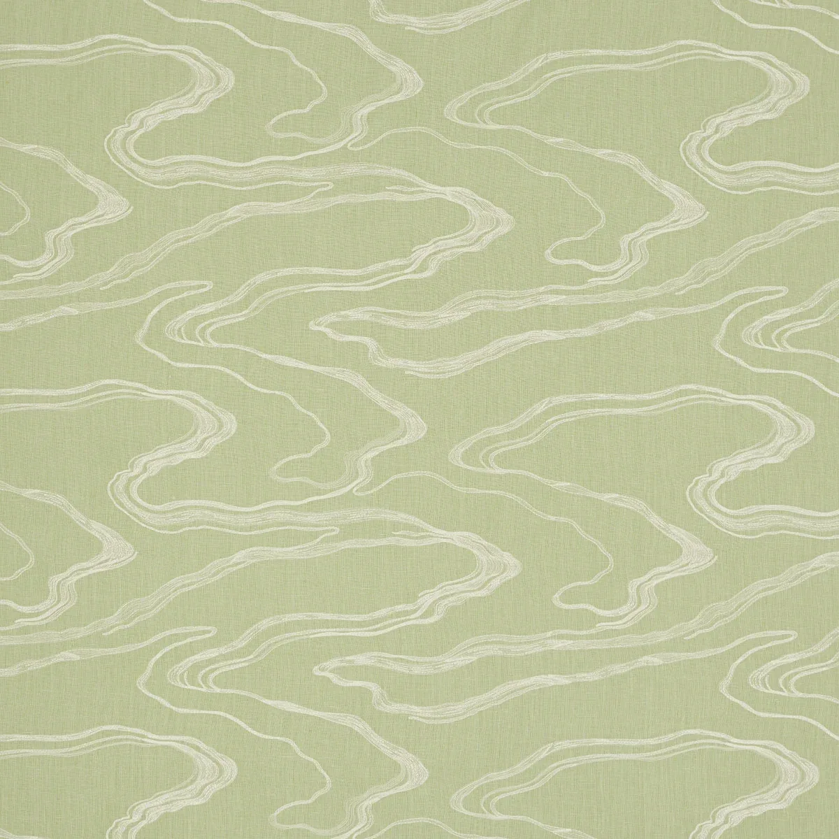 DESERT WIND EMBROIDERY fabric FERN color by Schumacher