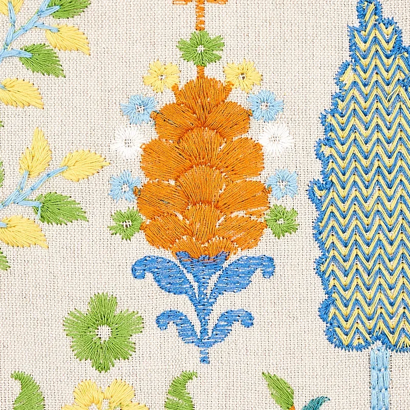 DESNA EMBROIDERY fabric MULTI color by Schumacher