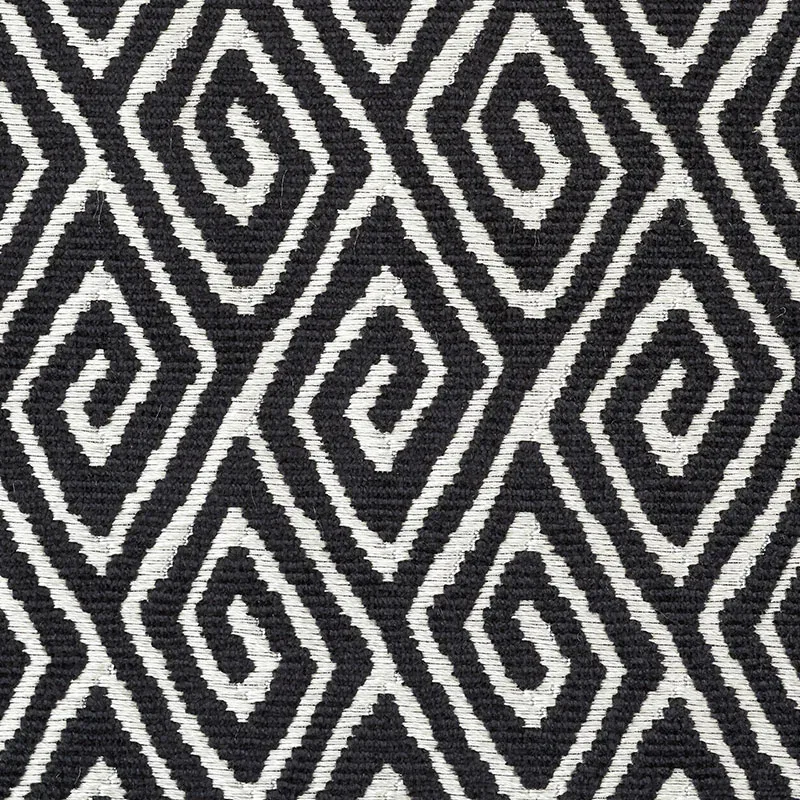 DIAMANTE VELVET fabric ONYX color by Schumacher