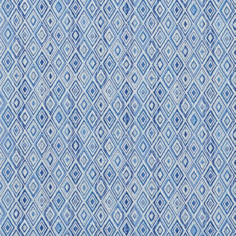 DIAMOND STRIE INDOOR/OUTDOOR fabric BLUE color by Schumacher