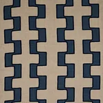 DIXON EMBROIDERED PRINT LINEN Fabric – BLUE | Schumacher | W DIXON EMBROIDERED PRINT LINEN fabric BLUE color by Schumacher
