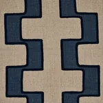DIXON EMBROIDERED PRINT LINEN Fabric – BLUE | Schumacher | W DIXON EMBROIDERED PRINT LINEN fabric BLUE color by Schumacher