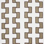 DIXON EMBROIDERED PRINT LINEN fabric NEUTRAL color by Schumacher