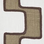 DIXON EMBROIDERED PRINT LINEN fabric NEUTRAL color by Schumacher
