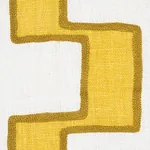 DIXON EMBROIDERED PRINT LINEN Fabric – YELLOW | Schumacher | DIXON EMBROIDERED PRINT LINEN fabric YELLOW color by Schumacher
