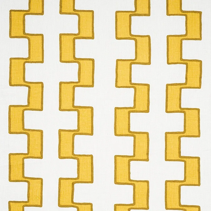 179681 | DIXON EMBROIDERED PRINT LINEN – YELLOW