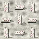 DOMINO ÉPINGLÉ fabric BLACK color by Schumacher