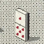 DOMINO ÉPINGLÉ fabric BLACK color by Schumacher