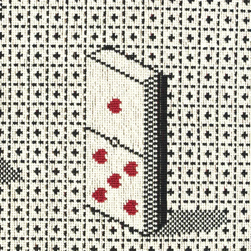 DOMINO ÉPINGLÉ fabric BLACK color by Schumacher