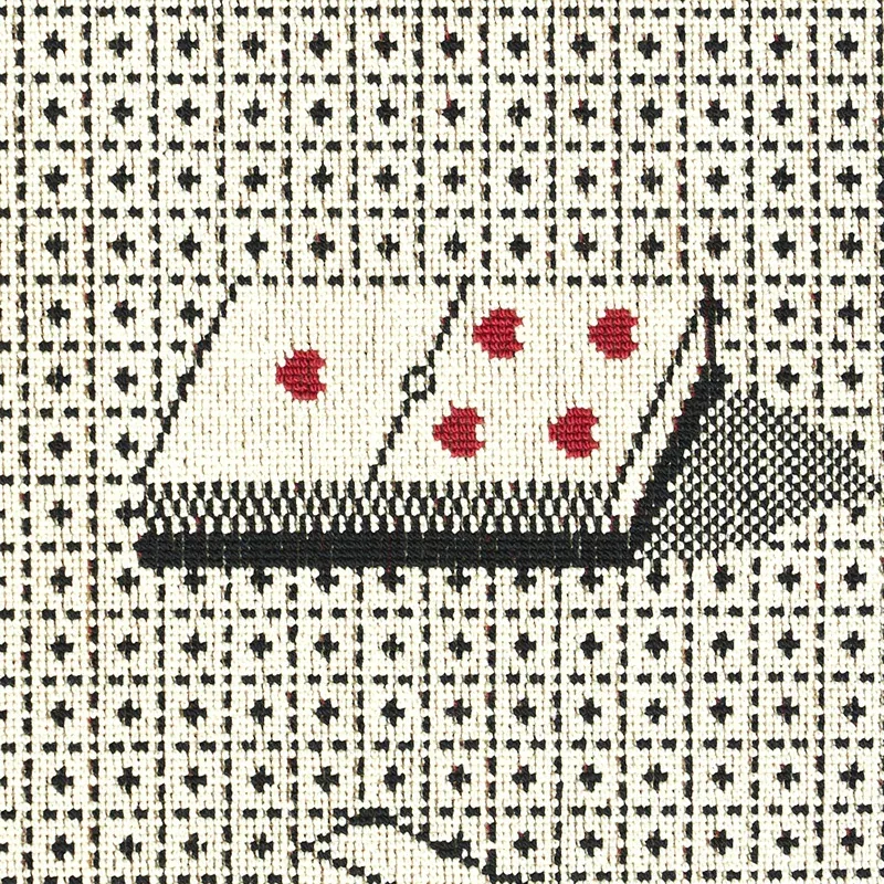 DOMINO ÉPINGLÉ fabric BLACK color by Schumacher