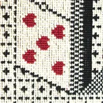 DOMINO ÉPINGLÉ fabric BLACK color by Schumacher