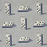 DOMINO ÉPINGLÉ fabric BLUE color by Schumacher