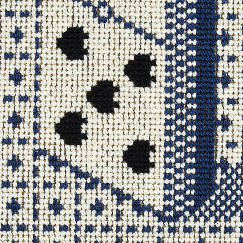 DOMINO ÉPINGLÉ fabric BLUE color by Schumacher