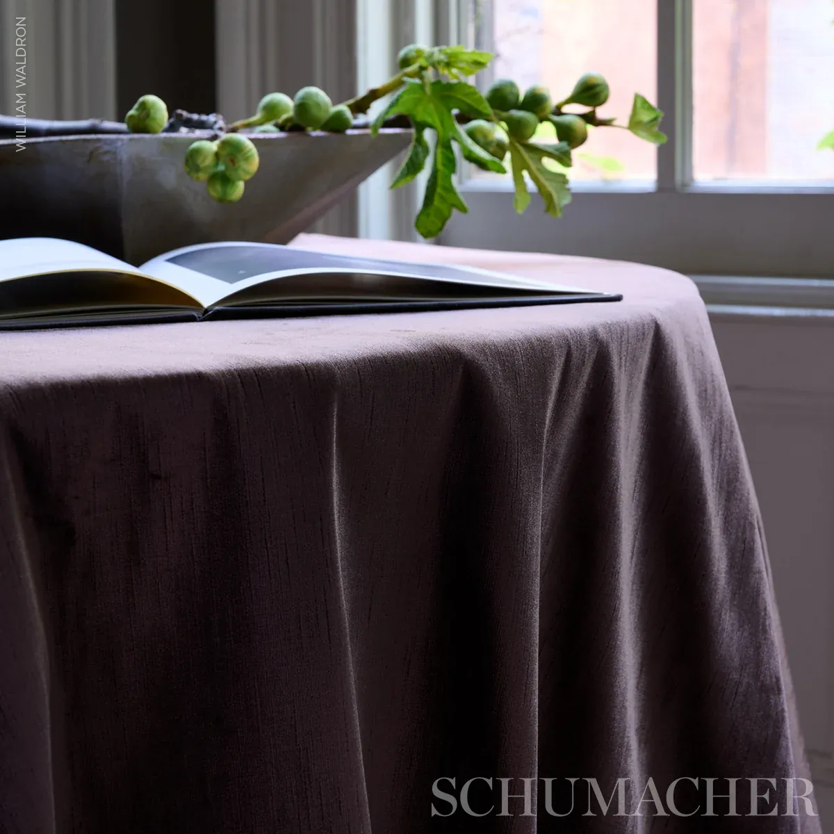 DOROTHEA SILK VELVET Fabric – ESPRESSO | Schumacher | Wallpa DOROTHEA SILK VELVET fabric ESPRESSO color by Schumacher