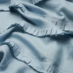 DOROTHY PLEATED LINEN Fabric – CHAMBRAY | Schumacher | Wallp DOROTHY PLEATED LINEN fabric CHAMBRAY color by Schumacher