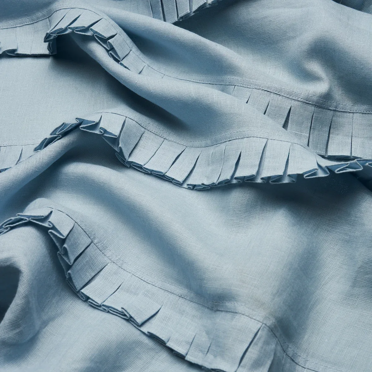 DOROTHY PLEATED LINEN Fabric – CHAMBRAY | Schumacher | Wallp DOROTHY PLEATED LINEN fabric CHAMBRAY color by Schumacher