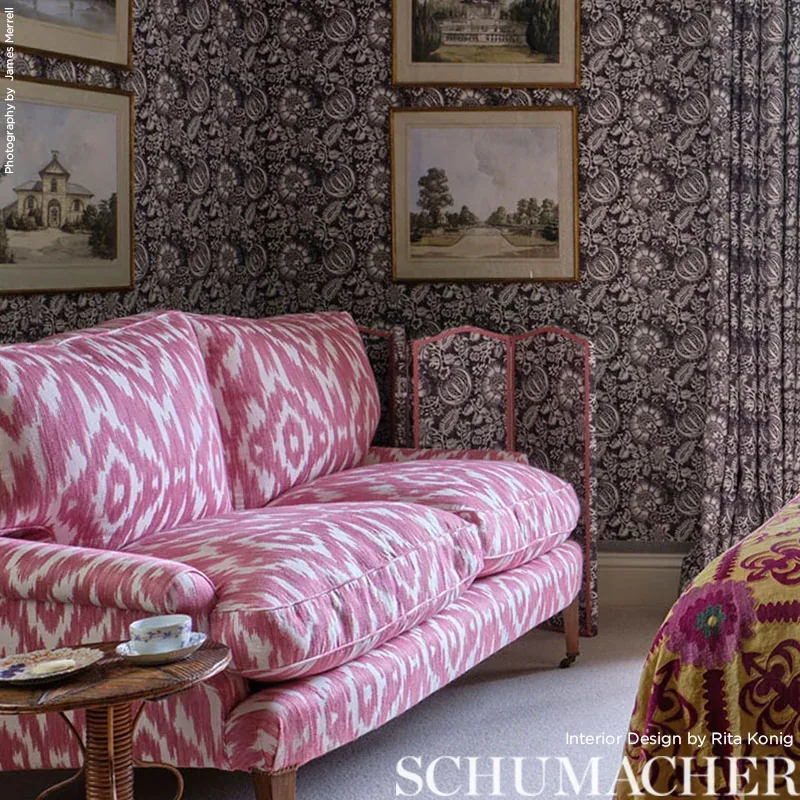 DORSET fabric AZALEA color by Schumacher