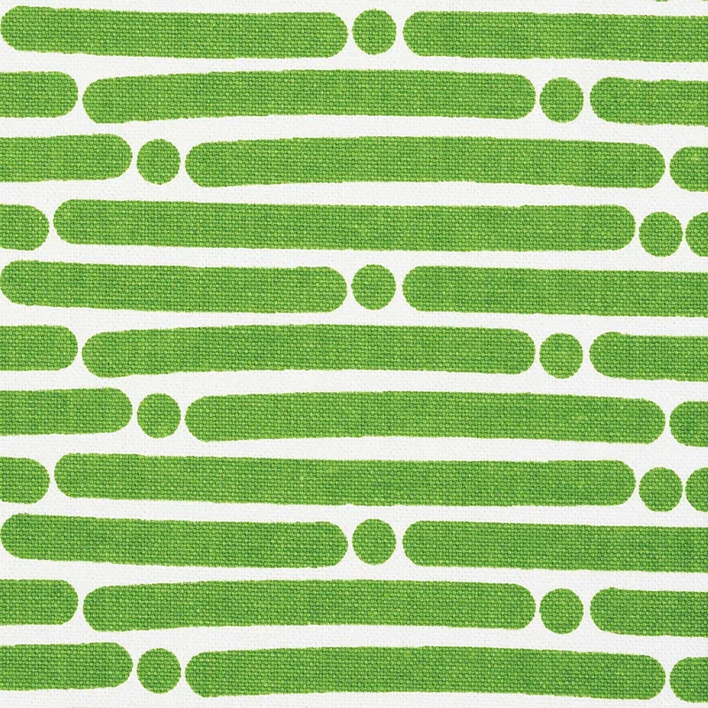 DOT DASH fabric GREEN color by Schumacher