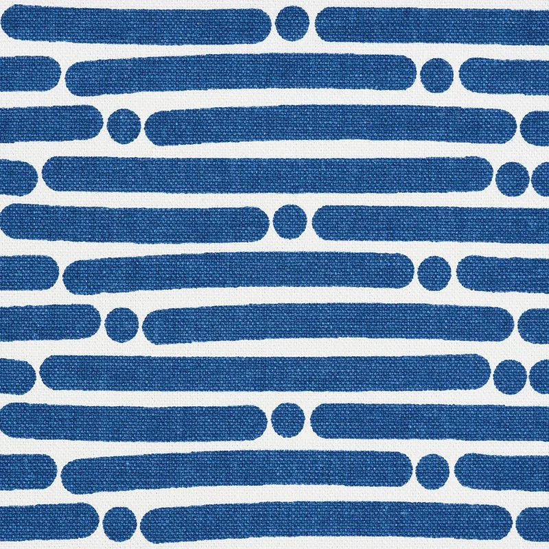 DOT DASH fabric NAVY color by Schumacher