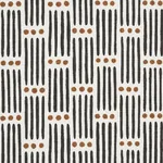 DOTTED STRIPE fabric CARBON color by Schumacher