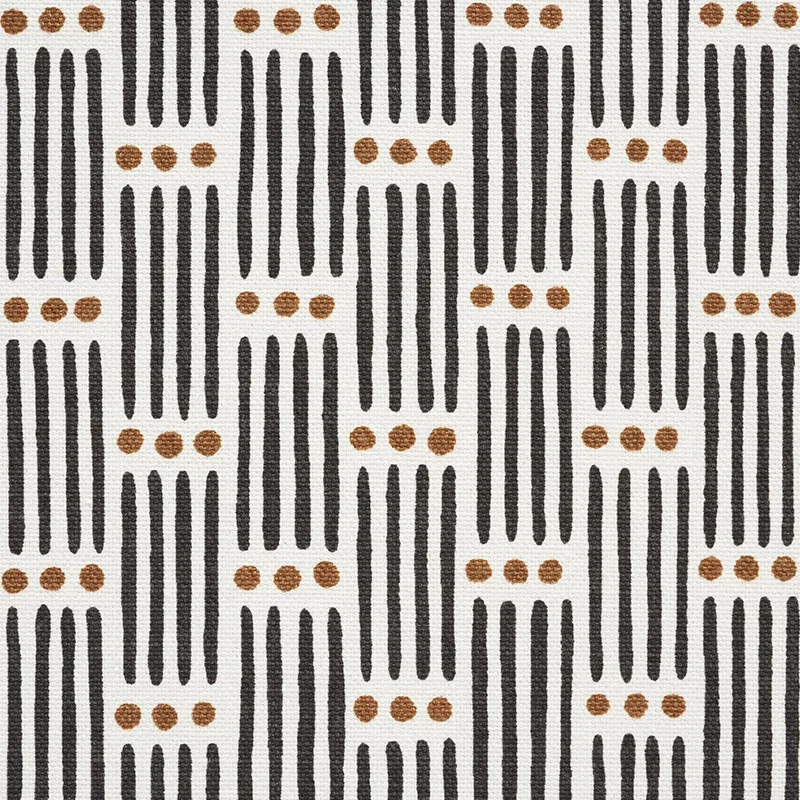 DOTTED STRIPE fabric CARBON color by Schumacher