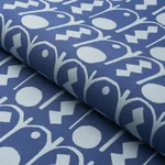 DOWNTOWN Fabric – BLUES | Schumacher | Wallpaper Twins DOWNTOWN fabric BLUES color by Schumacher