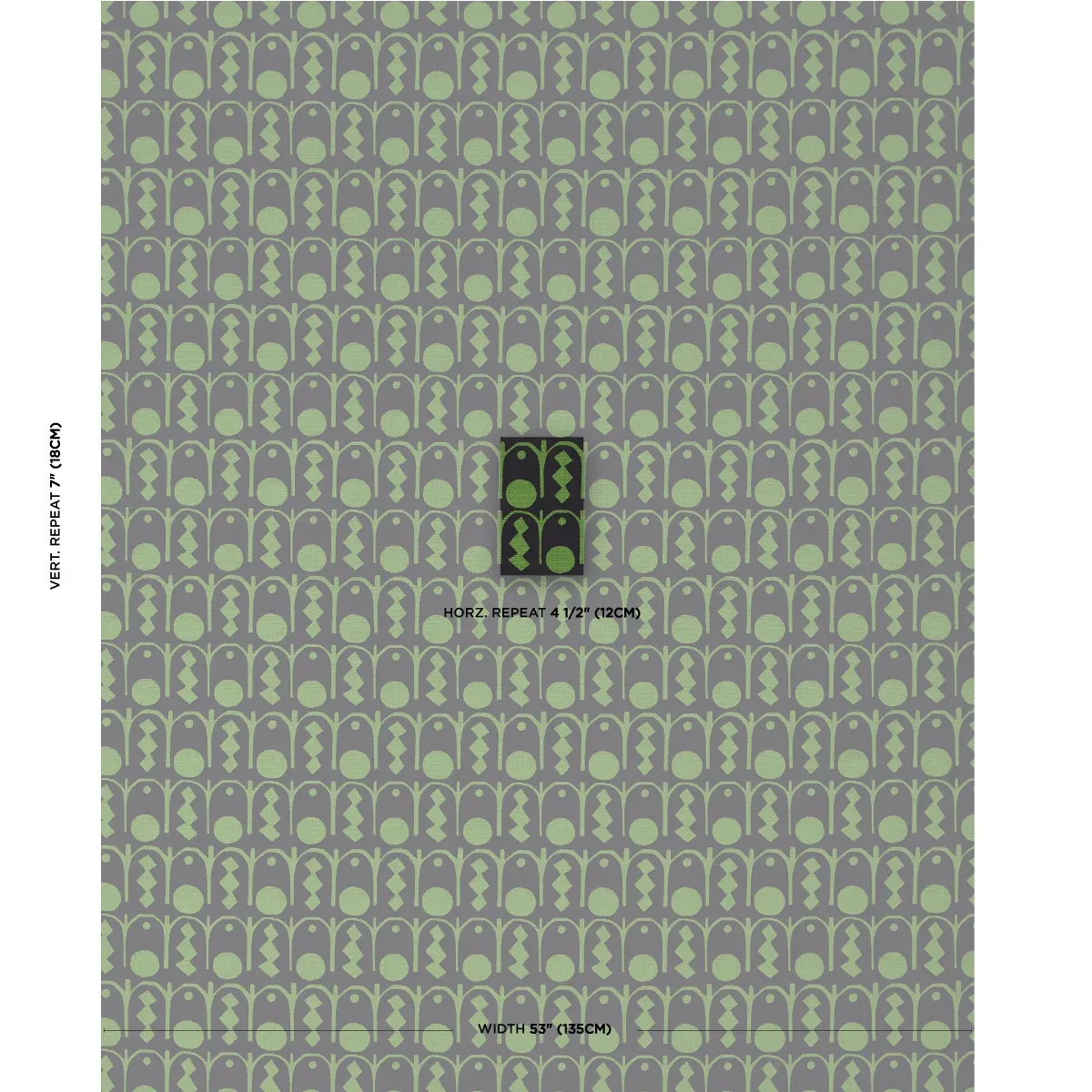 DOWNTOWN Fabric – GREEN AND BLACK | Schumacher | Wallpaper T DOWNTOWN fabric GREEN AND BLACK color by Schumacher