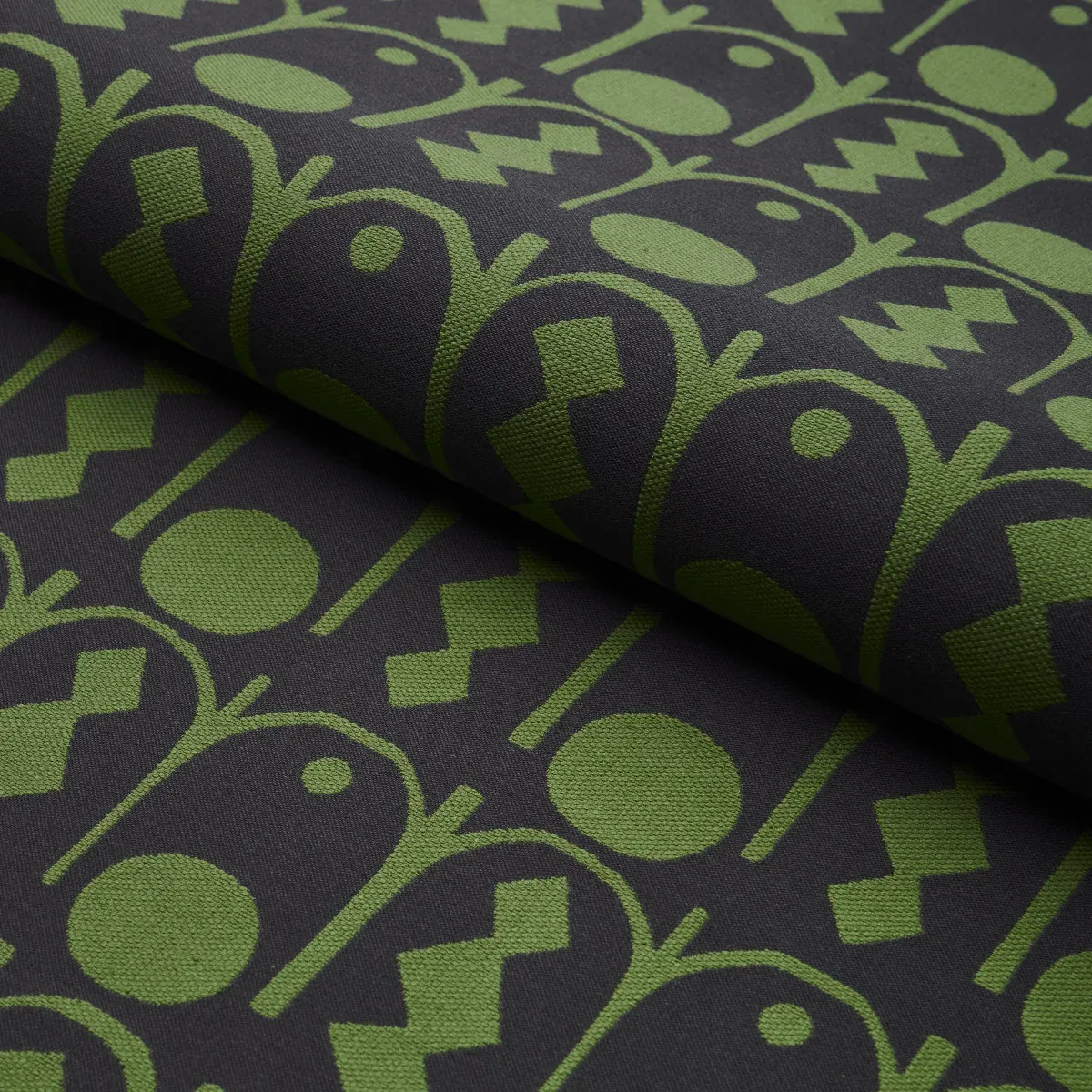 DOWNTOWN Fabric – GREEN AND BLACK | Schumacher | Wallpaper T DOWNTOWN fabric GREEN AND BLACK color by Schumacher