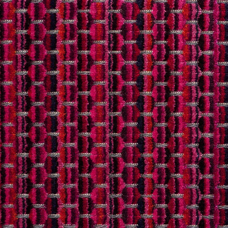 DOWNTOWN VELVET fabric GARNET color by Schumacher