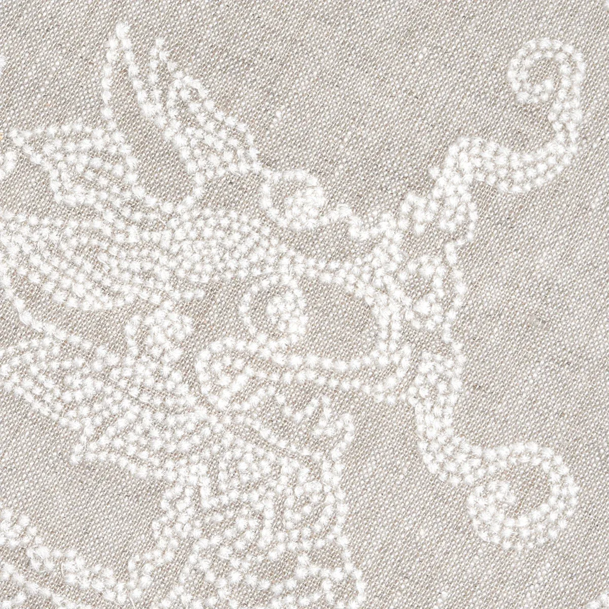 DRAGON EMBROIDERY fabric IVORY ON NATURAL color by Schumacher