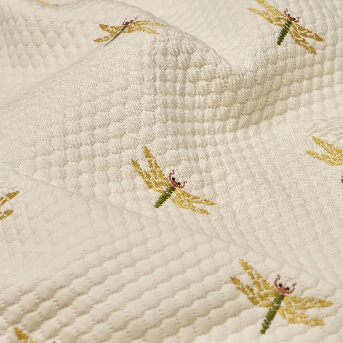 DRAGONFLIES fabric OCHRE color by Schumacher