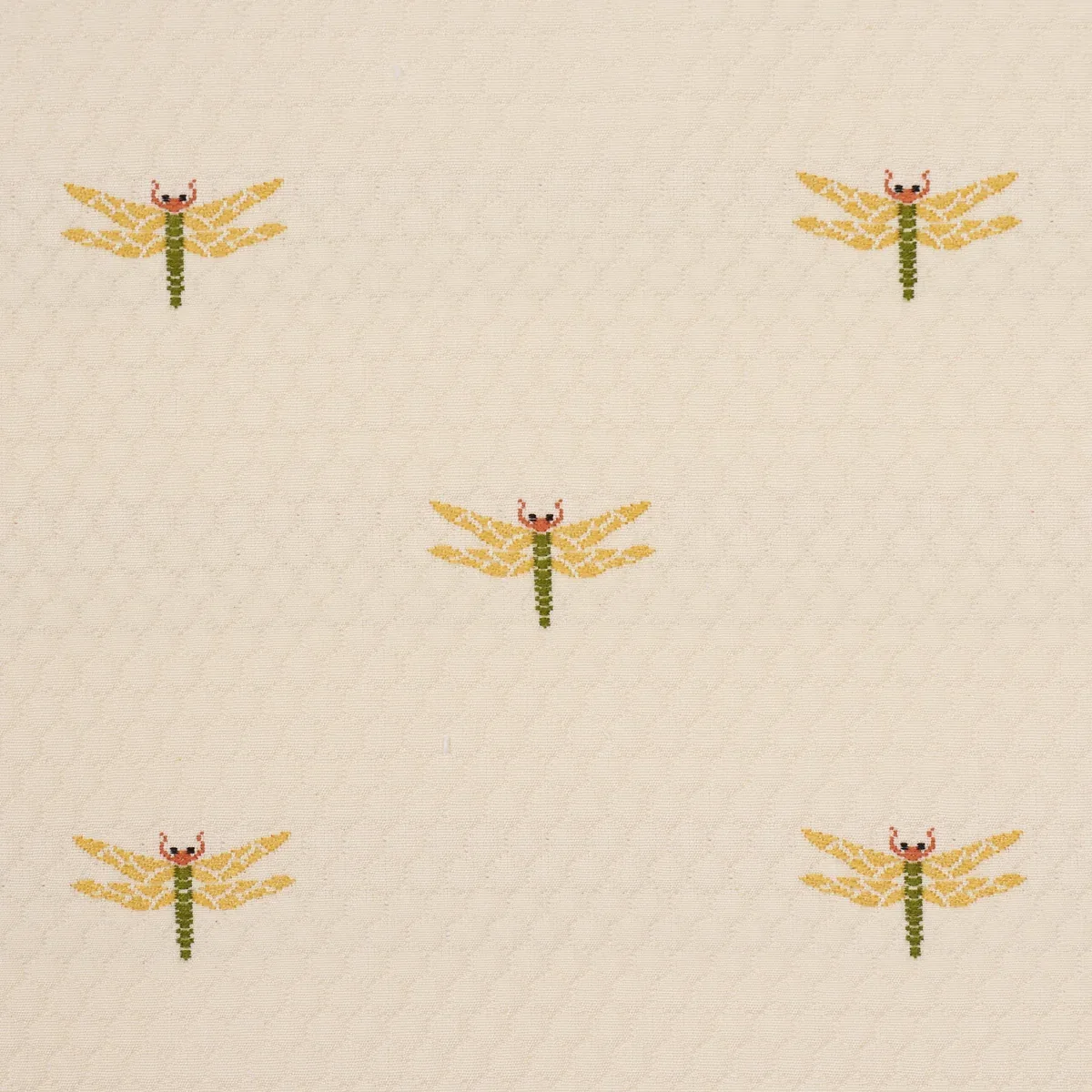 DRAGONFLIES fabric OCHRE color by Schumacher