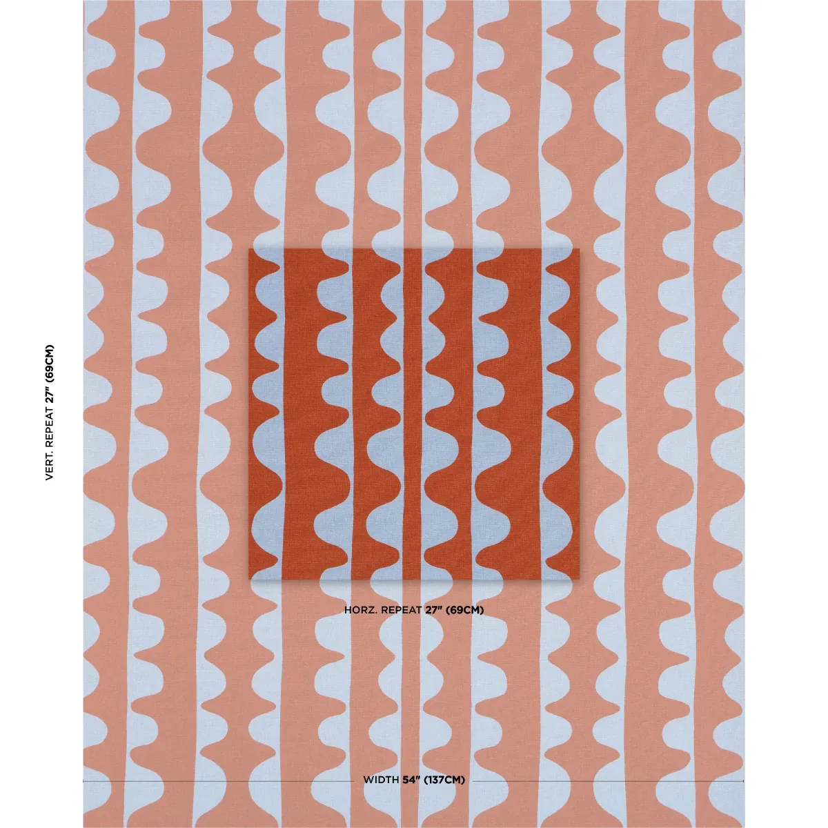 DRIFT fabric CURRANT color by Schumacher